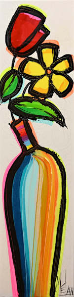 Colorful Balance by MÉLAN, Mixed Media on Canvas, 48 × 12 in